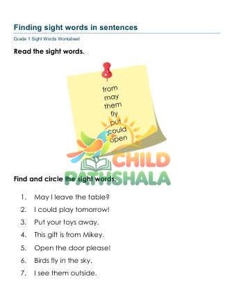 Preview of Sight Words In Sentences