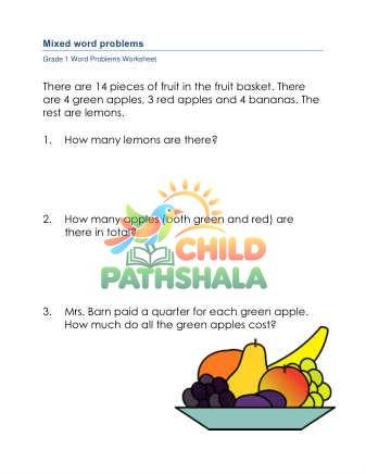 Preview of Mixed Word Problems B