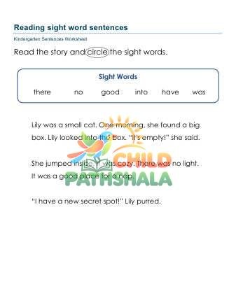 Preview of Sight Words Sentences Wmc