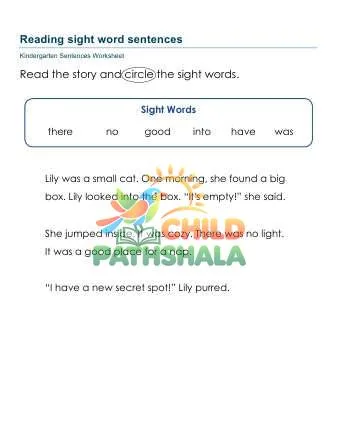 Preview of Sight Words Sentences Wmc