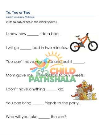 Preview of To Too Two Sentences 2