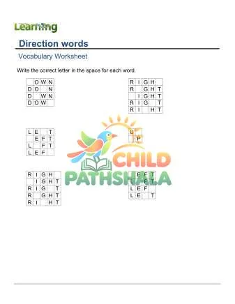 Preview of Practice Words Directions