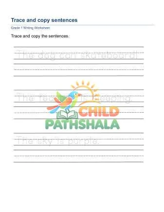Preview of Trace Write Sentences
