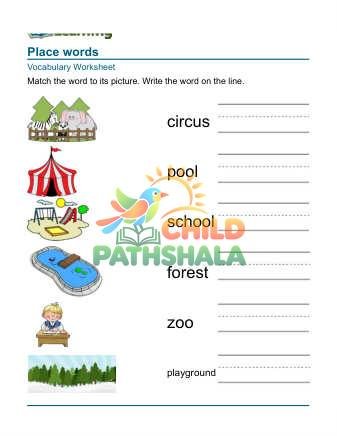 Preview of Practice Words Places 6