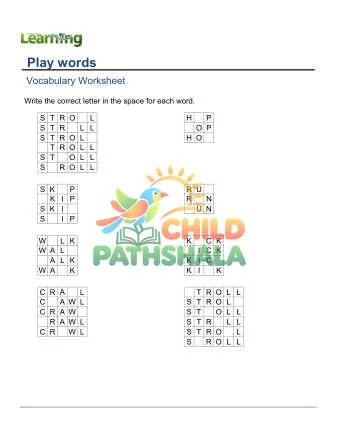 Preview of Practice Words Play