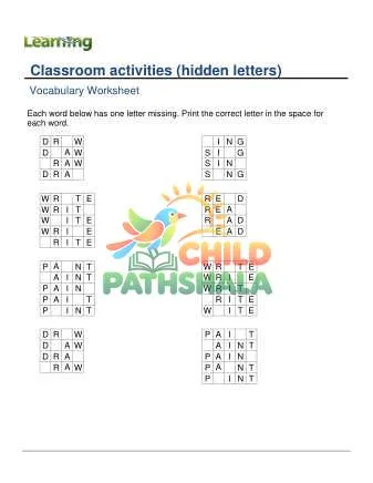 Preview of Practice Words School Home