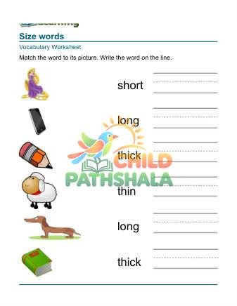 Preview of Practice Words Sizes 6