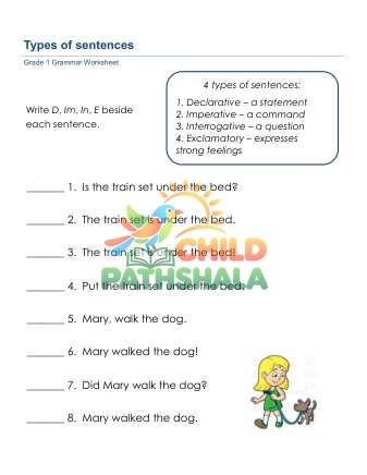 Preview of Types Of Sentences B