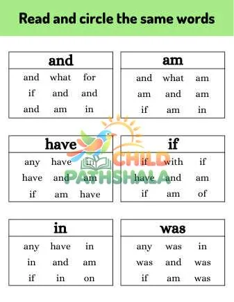 Preview of Read And Circle