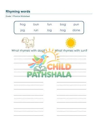 Preview of Rhyming Words Uov