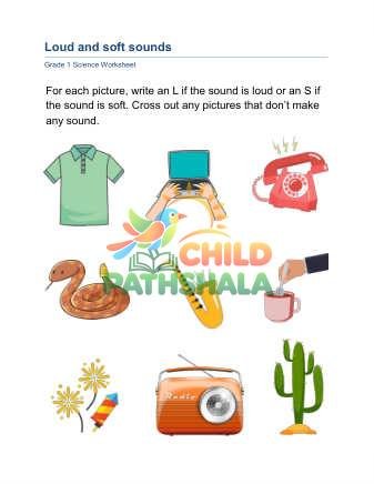 Sounds Loud Soft A Worksheet for Grade 1