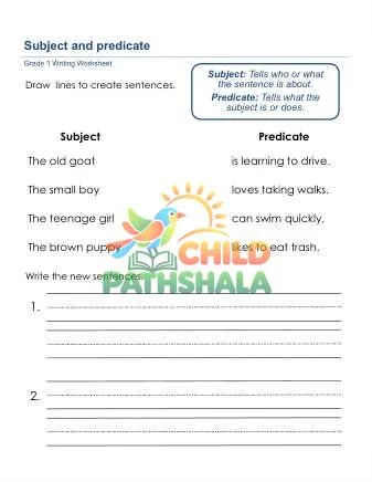 Preview of Subject Predicate