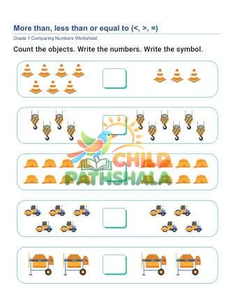 Preview of Symbols More Than Less Than