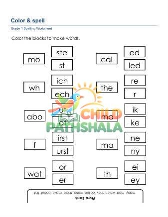 Color Spell Words