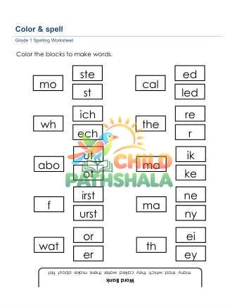 Preview of Color Spell Words