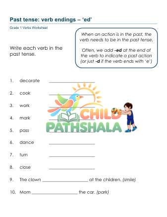 Verbs Past Tense B