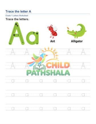 Trace Letter A