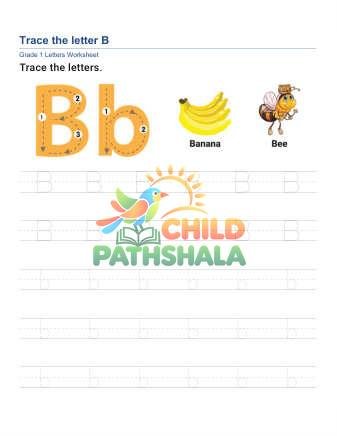 Trace Letter B