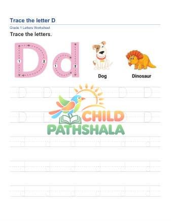 Trace Letter D
