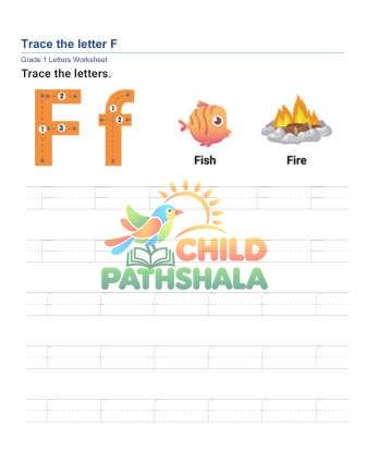 Trace Letter F