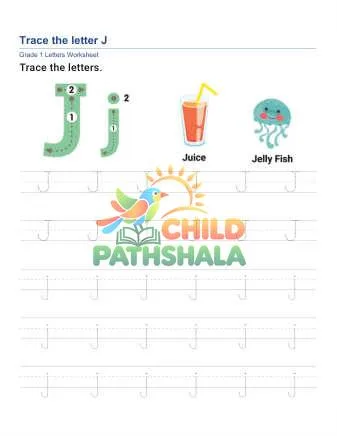 Preview of Trace Letter J