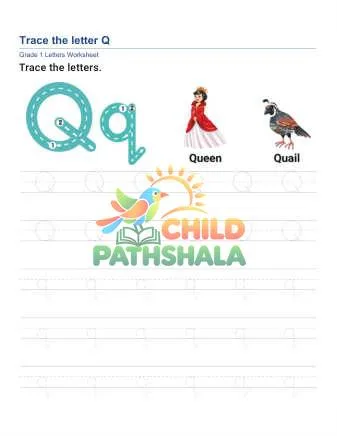 Preview of Trace Letter Q