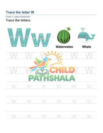 Preview of Trace Letter W