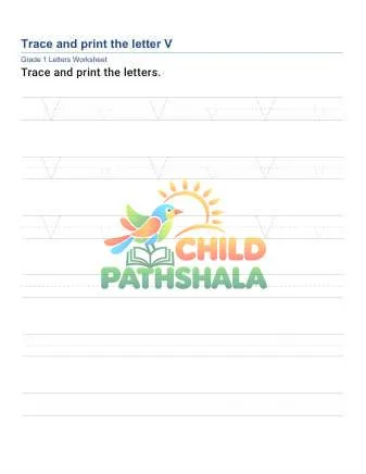 Preview of Trace Print Letter V