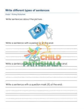 Write Sentences Types B