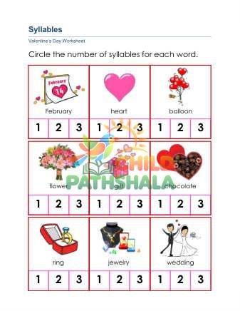 Preview of Valentine Syllables