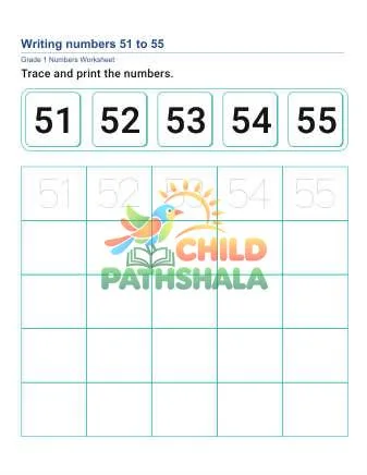 Preview of Write Numbers 51
