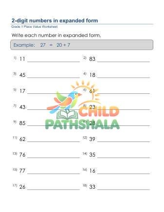 Write Numbers Expanded Form E