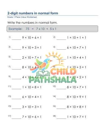 Preview of Write Numbers Normal Form