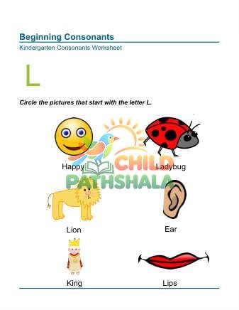 Preview of Beginning Consonants Letter L