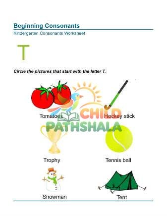 Preview of Beginning Consonants Letter T
