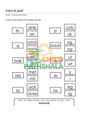 Preview of Color Spell Words