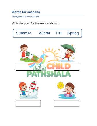 Preview of Seasons Words A