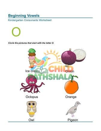 Preview of Beginning Vowels Letter O