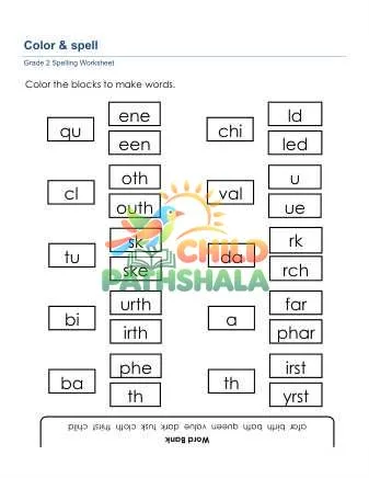 Preview of Color Spell Words Mer