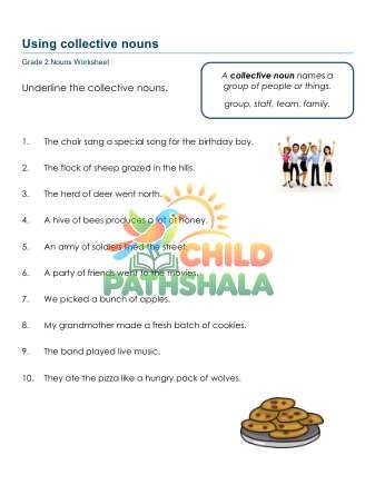 Collective Nouns B Worksheet for Grade 2