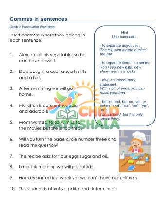 Commas In Sentences B