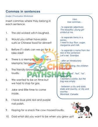 Commas In Sentences D