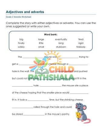 Grammar Adjectives Adverbs B Worksheet for Grade 2