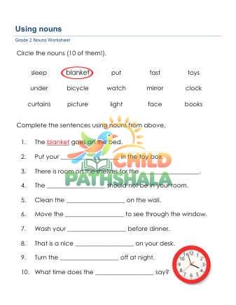 Grammar Worksheet Grade 2 Nouns 0 Worksheet for Grade 2