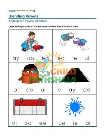 Blending Vowels 4 Worksheet for Grade 1
