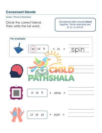 Preview of Consonant Blends Wgd