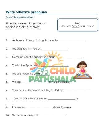 Preview of Reflexive Pronouns B