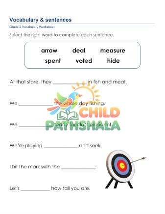 Sentences 2 Worksheet for Grade 2