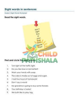 Preview of Sight Words In Sentences