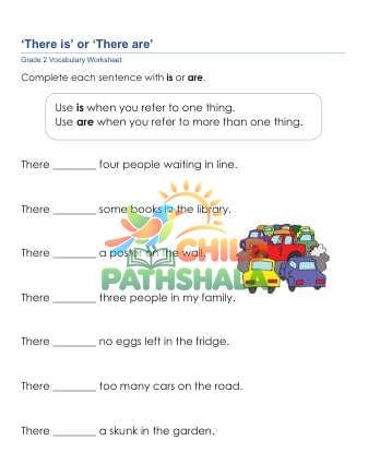 There Is There Are Sentences 2 Worksheet for Grade 2